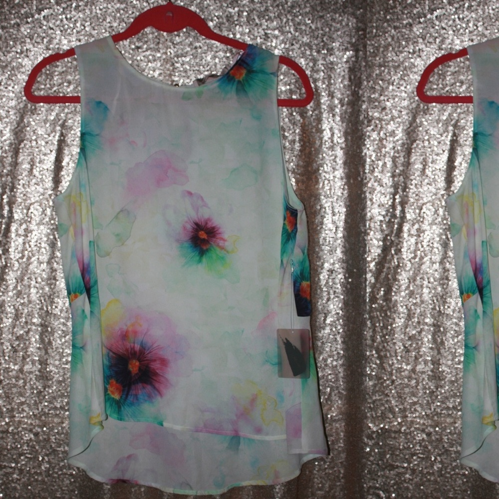 Forever 21 Semi-Sheer Floral Top